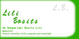 lili bosits business card